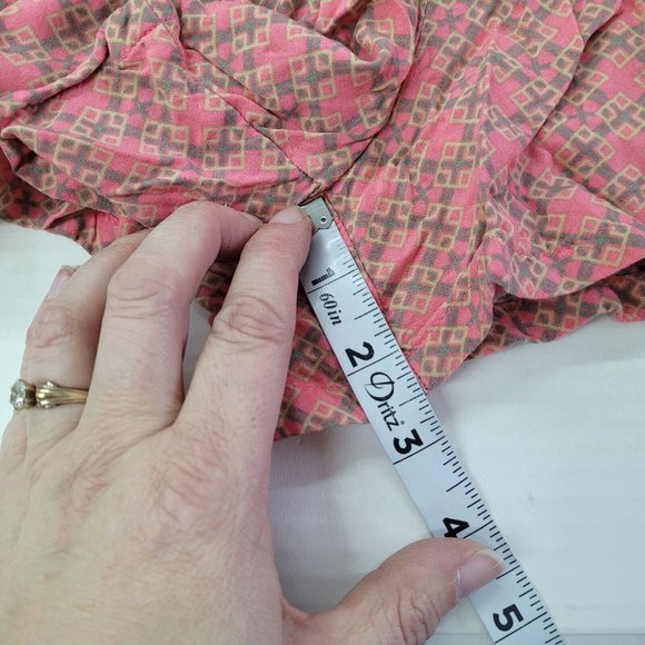 Matilda Jane Solstice Romper Womens M Pink Floral Print Contrast Rayon Pockets - Picture 11 of 12